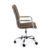 Office armchair with armrests Perth brown in eco-leather
