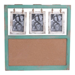 Multiple rectangular wooden wall photo frame 3p cm54x2,5h55