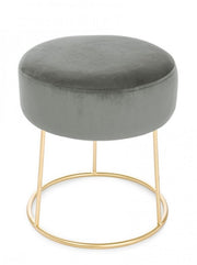 Clarissa gray gold pouf design cm 35 x 40 h