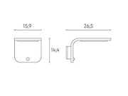 Solar wall light 3W Led 4000K street line black