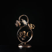 Table lamp in Brown iron with gold decorations, one light 21x h30 cm