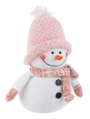 Pink Manley Snowman Doll 30cm