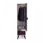 Slim bedroom entrance wardrobe for clothes storage 45 x 45 x 182 h cm