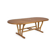 Noemi extendable table in oval melamine wood 180/240x100 cm