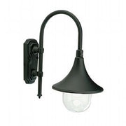 Cast Aluminum Wall Sconce with Transparent Diffuser - Max Lamp Height 150mm - Max Power 60W Black