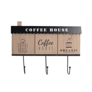 Black 3-seater wooden hanger cm31x23x2,5