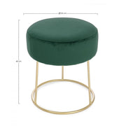 Clarissa pouf green gold cm 35 x 40 h