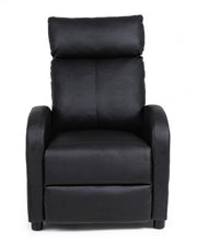 Desirè black leatherette reclining armchair
