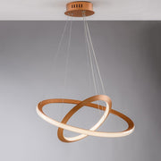 Modern metal and aluminum gold chandelier with integrated LED 60x40x h150 cm