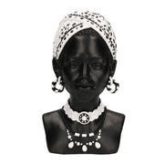 African woman bust resin statue cm18x20h30