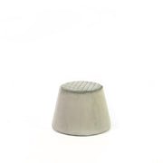 Gray metal velvet pouf cm 46.5 x 46.5 x h 33