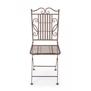 Folding steel chair Brown MELANIE 38x51x h92 cm