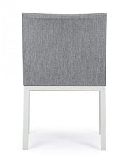 Gray powder coated aluminum chair 55x 62x 82h cm