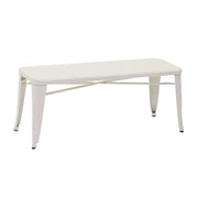 White Bristol iron bench