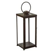 Square dove gray metal lantern cm30x30h73/95
