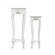 Set of 2 classic white lamp holders