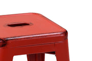Red bristol iron stool cm39x39h45