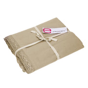 Amelie beige rectangular tablecloth cm140x180