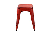 Red bristol iron stool cm39x39h45