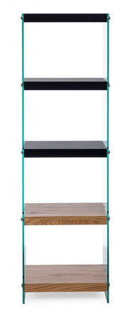 5P Line Wood Bookcase Black