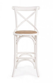 Rustic white Bar Cross stool