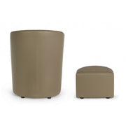Leatherette armchair with removable pouf Tortora RITA 64,5x 59,5x h78 cm