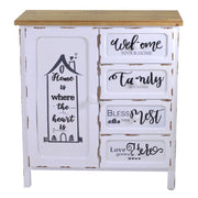 Antique furniture home breslau 1 door + 4 drawers cm80x38.5 x h85