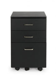 Office chest of drawers in MDF with three drawers Black NADIR 40x44x h65 cm
