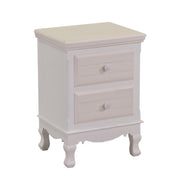 Nuremberg wooden cabinet 2 cream drawers cm37x30h54