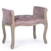 Classic single bench wood velvet Diva 71 x 48 x 60 cm
