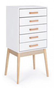 ORDINARY white chest of drawers 5 drawers 88h cm