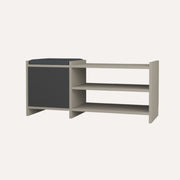 Anthracite Door Shoe Cabinet, Light Mocha Color, 44x100x35 cm