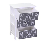 Gianna chest of drawers white gray 3 drawers cm40x29h58