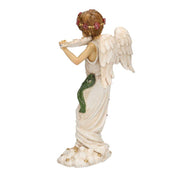 White resin angel with violin 11,5x8h22 cm
