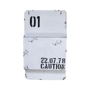 White bristol metal letter holder cm25x8h42