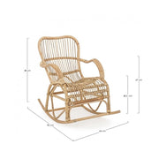 CASIMIRA Rocking Armchair in Natural Rattan 66x82x h88 cm