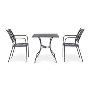 Kelsie Anthracite steel table 70x70 cm