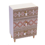 Morfeo fabric wood holder 3 drawers cm24x13h34