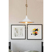 Bulut ceiling lamp ASZ0631 white metal and jute rope