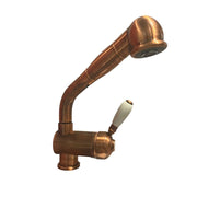 Antique Copper Kitchen Mixer with Pull-Out Spray, 29x23x4 cm
