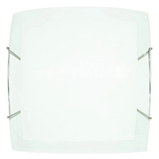 Ceiling Lamp 2xE27 Hooks Steel Wire Plate Glass White-Transparent E-Energy Elisa