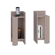 Set of 2 Elos Light Mocha Bedside Tables 25x25x60 cm