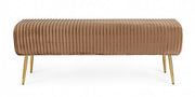 Selena 2-seater bench in Bronze color in velvet