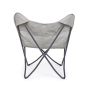 Folding sea chair in textilene Natural BUTTERFLY GABICCE 77.5x81x h89 cm