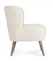 Cortina vintage wood and fabric armchair