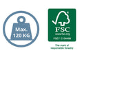 Beige 100% FSC polyester and cotton hammock for outdoor use