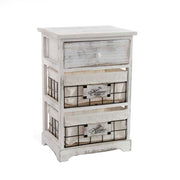 Mobile cassettiera Home bianco con cestini