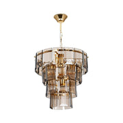 Ceiling lamp with 4 lights Falez MDL3829 smoked glass and gold