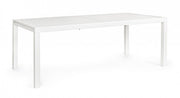Hilde extendable table 200/300x100 cm in white aluminum