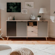 (3c) 3-door sideboard with 2 drawers 180 x 88 x 40 h cm (EPIK52)